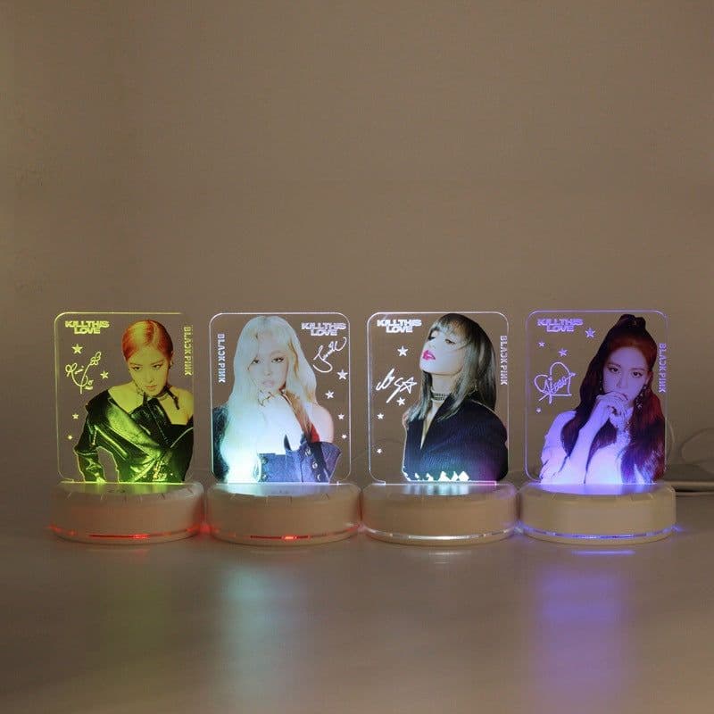 image-JENNIE Jin Zhini Lisa Park Caiying JISOO colorful LED acrylic night light 008