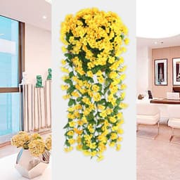 image-Violet Artificial Orchid Hanging Flower - Wedding Decor