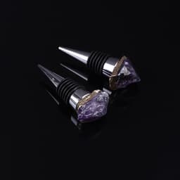 image-Natural Amethyst Wine Stopper Handmade