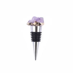 image-Natural Amethyst Wine Stopper Handmade