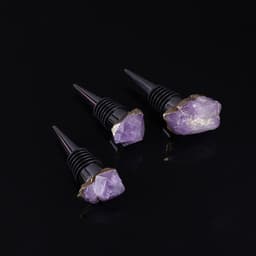 image-Natural Amethyst Wine Stopper Handmade