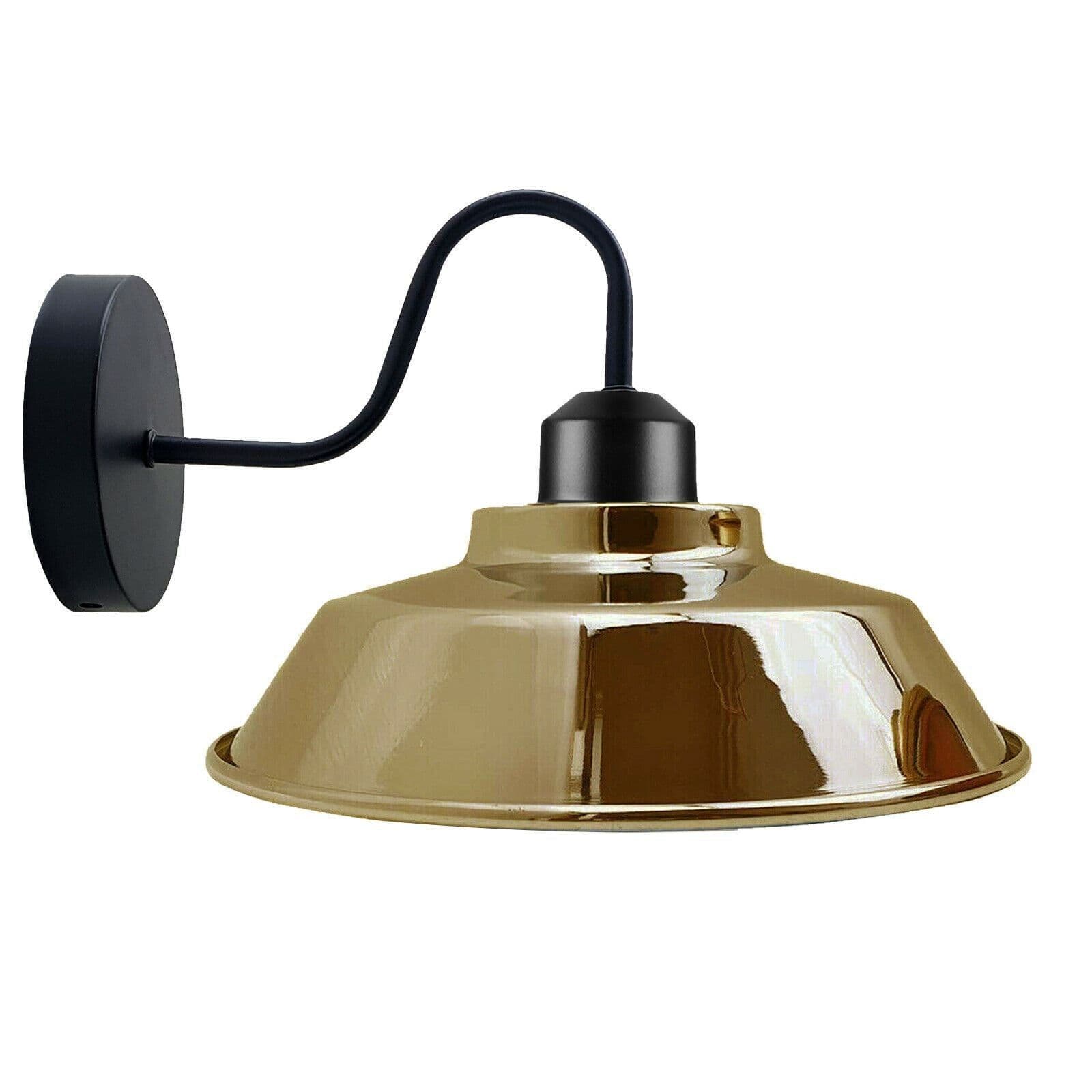image-Retro Industrial Wall Lights Fittings E27 Indoor Sconce Metal Bowl Shape Shade For Basement, Bedroom, Home Office