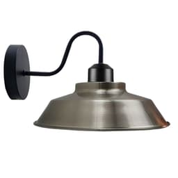 image-Retro Industrial Wall Lights Fittings E27 Indoor Sconce Metal Bowl Shape Shade For Basement, Bedroom, Home Office