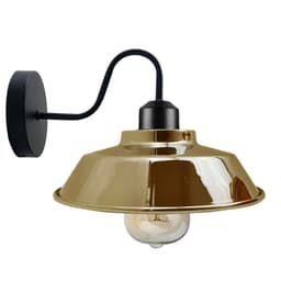 image-Retro Industrial Wall Lights Fittings E27 Indoor Sconce Metal Bowl Shape Shade For Basement, Bedroom, Home Office