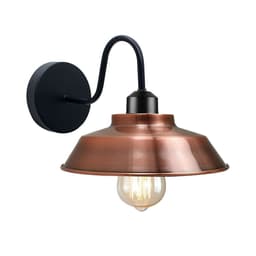image-Retro Industrial Wall Lights Fittings E27 Indoor Sconce Metal Bowl Shape Shade For Basement, Bedroom, Home Office