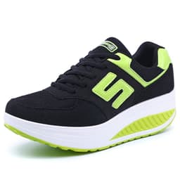 image-Women's Breathable Casual Sports Shoes - Black Mesh