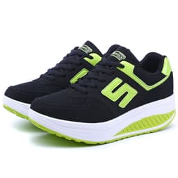 image-Women's Breathable Casual Sports Shoes - Black Mesh