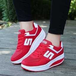 image-Women's Breathable Casual Sports Shoes - Black Mesh