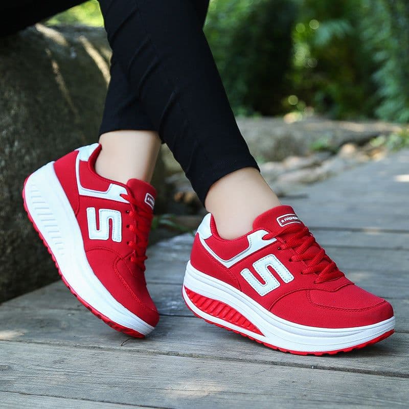 image-Women's Breathable Casual Sports Shoes - Black Mesh