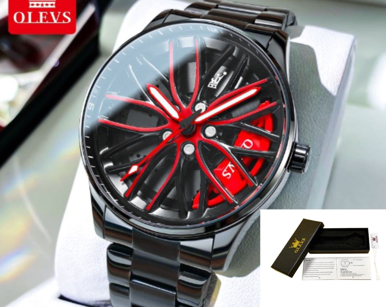 image-Oris 9937 Men's Waterproof Quartz Watch - Black Steel Belt Luminous Dial 30M Water Resistant