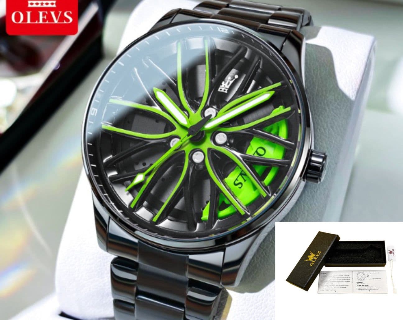 image-Oris 9937 Men's Waterproof Quartz Watch - Black Steel Belt Luminous Dial 30M Water Resistant