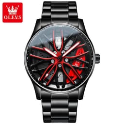 image-Oris 9937 Men's Waterproof Quartz Watch - Black Steel Belt Luminous Dial 30M Water Resistant