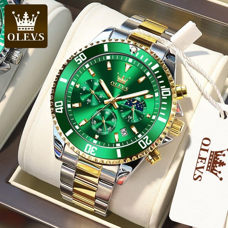 image-One piece drop shipping Oris brand watch hot selling multi-function chronograph three-eye quartz watch waterproof men's watch men's watch
