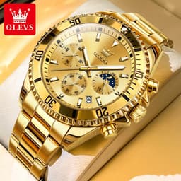 image-One piece drop shipping Oris brand watch hot selling multi-function chronograph three-eye quartz watch waterproof men's watch men's watch