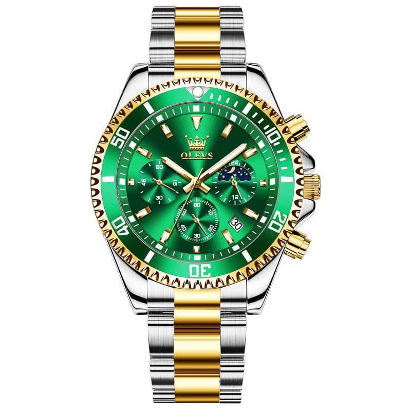 image-One piece drop shipping Oris brand watch hot selling multi-function chronograph three-eye quartz watch waterproof men's watch men's watch