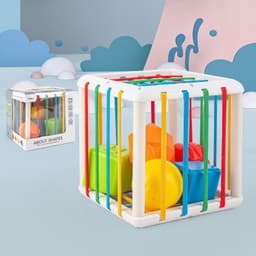image-Cross-border Amazon Infant and Toddler Rainbow Ceseler Building Blocks Early Education Shape Color Cognition Educational Toys Dropshipping