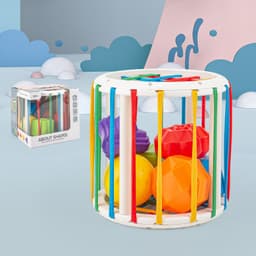 image-Cross-border Amazon Infant and Toddler Rainbow Ceseler Building Blocks Early Education Shape Color Cognition Educational Toys Dropshipping