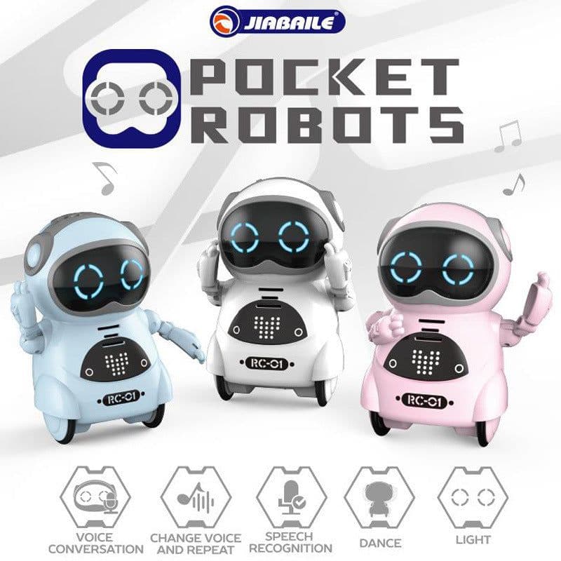 image-Cross-border Amazon Mini Pocket Robot Multi-motion Children's Voice Smart Xiaobao Toy English Version