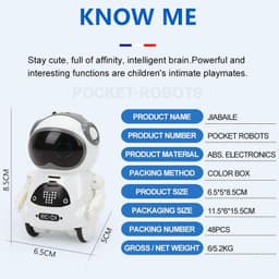 image-Cross-border Amazon Mini Pocket Robot Multi-motion Children's Voice Smart Xiaobao Toy English Version