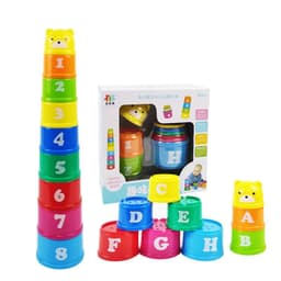 image-Cross-border hot style fun digital stacking cup science and education stacking cup children's enlightenment bath toy Jenga cup