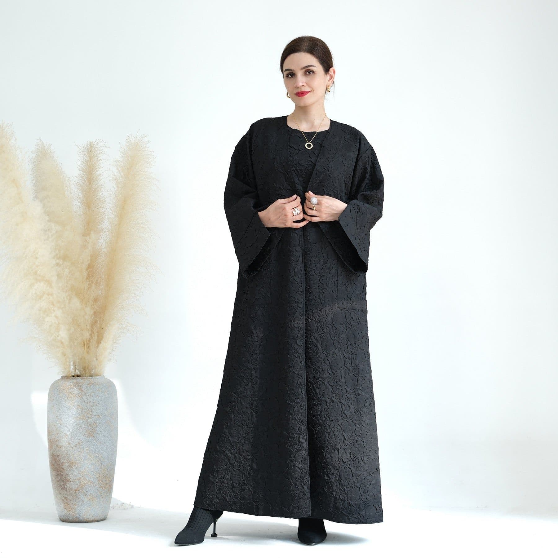 image-Loriya Winter Cardigan Dress - Brown A-Line XXL