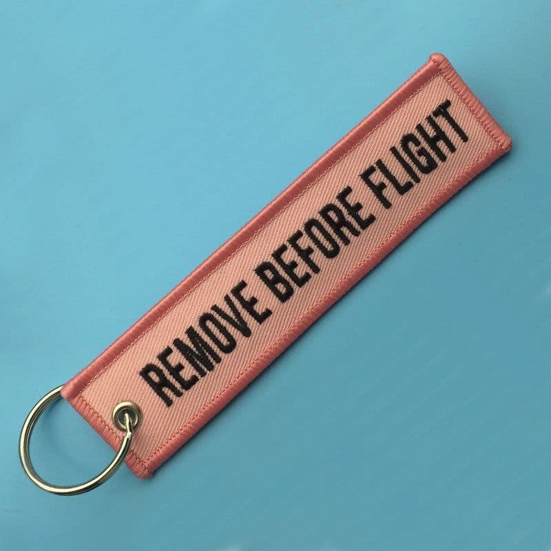 image-REMOVE BEFORE FLIGHT Keychain - Embroidery Flower 13cm