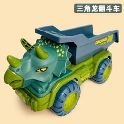image-Dinosaur Dump Truck Toy Set - Inertial Model for Boys 3-6