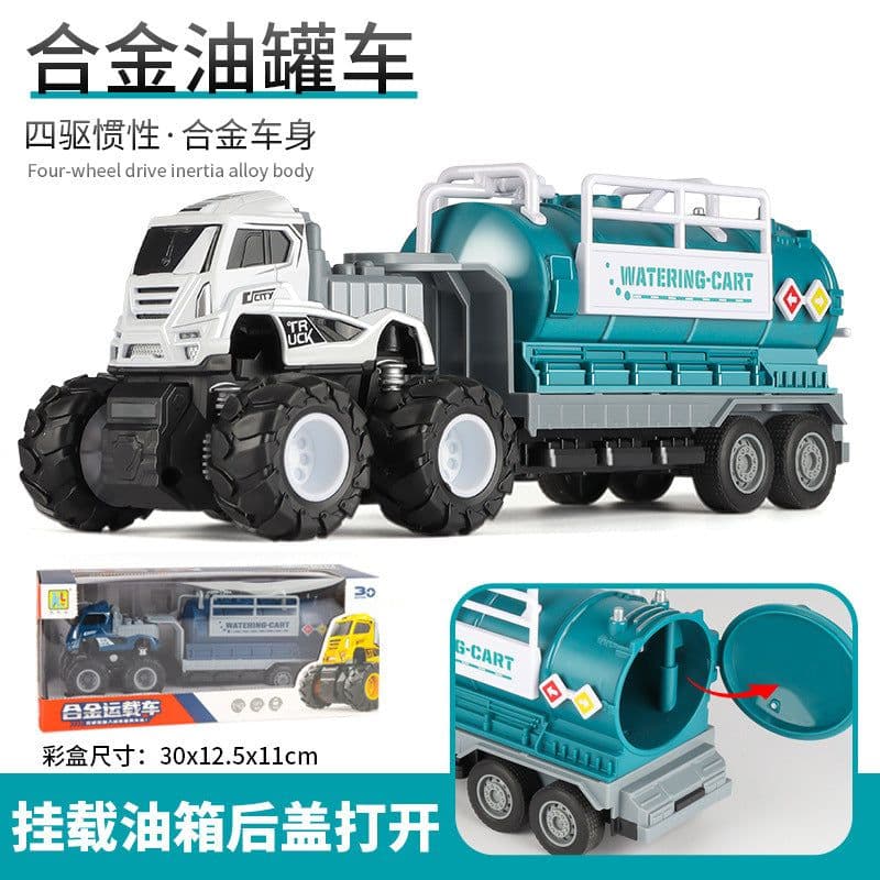 image-Dinosaur Dump Truck Toy Set - Inertial Model for Boys 3-6