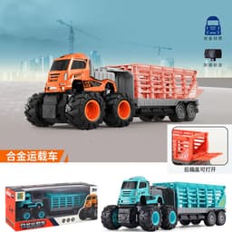 image-Dinosaur Dump Truck Toy Set - Inertial Model for Boys 3-6