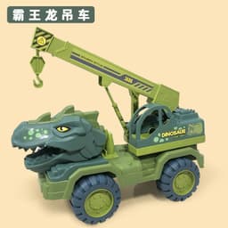 image-Dinosaur Dump Truck Toy Set - Inertial Model for Boys 3-6