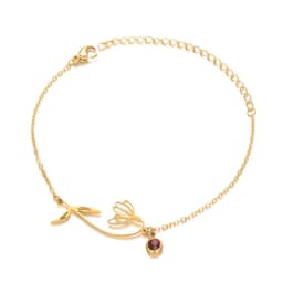 image-Stainless Steel Flower Bracelet - December Gold Women's