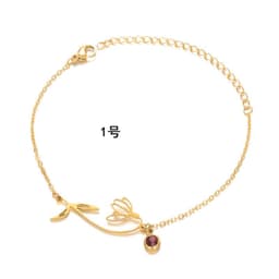 image-Stainless Steel Flower Bracelet - December Gold Women's