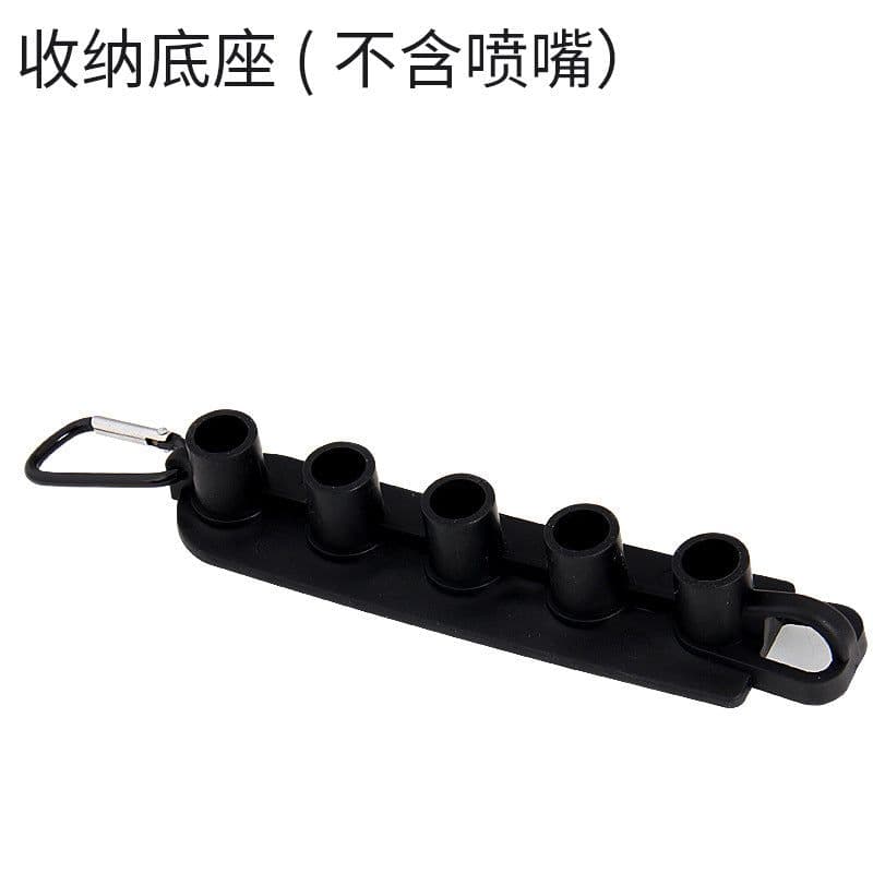 image-High-pressure car wash water gun head five-color cleaning machine nozzle quick connector 1/4 quick-plug nozzle holster with base lock