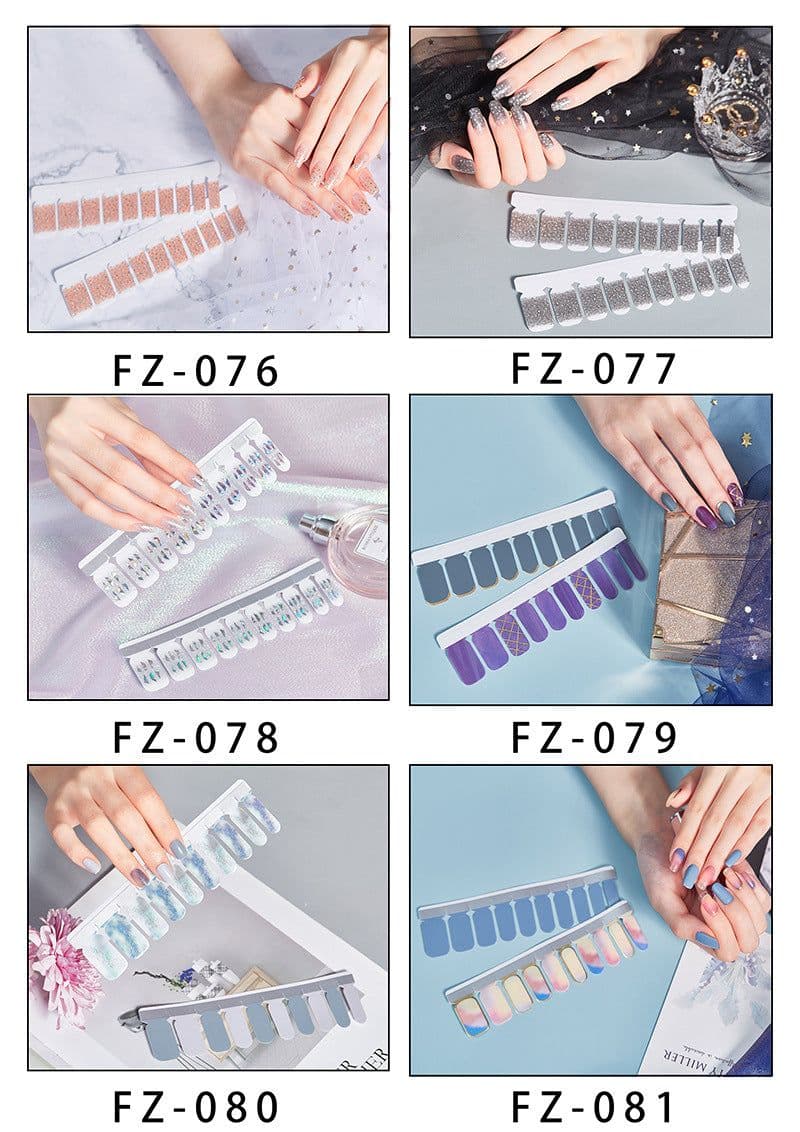 image-Nordic Fashion Nail Stickers - Khaki