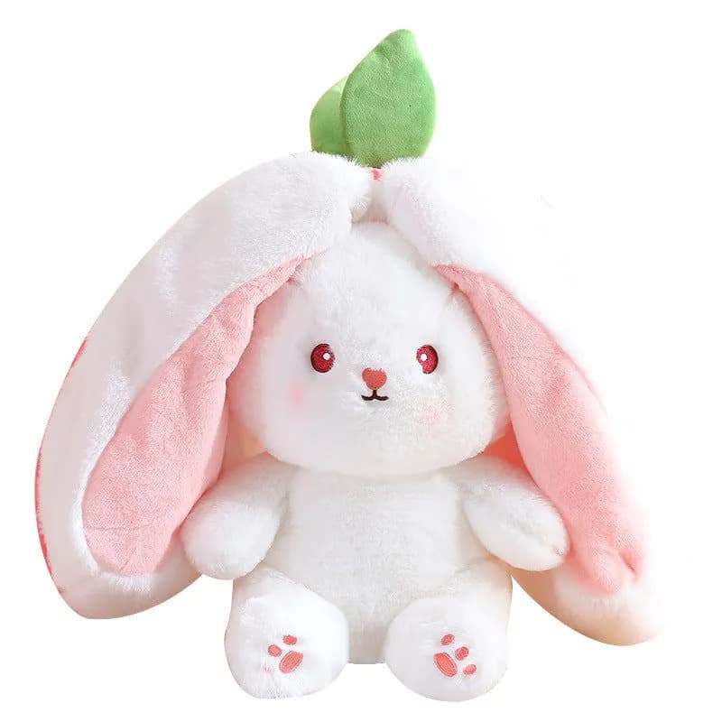 image-Strawberry Rabbit Plush Doll - Soft Toy Pillow