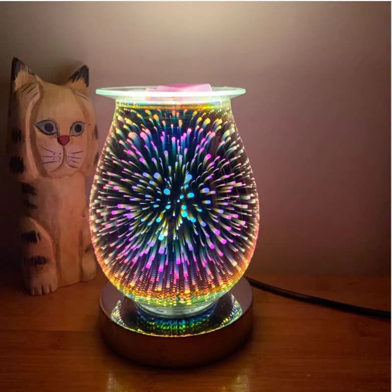 image-GEEKFUN Touch Dimming 3D Glass Aromatherapy Night Light