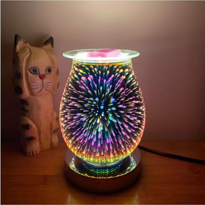 image-GEEKFUN Touch Dimming 3D Glass Aromatherapy Night Light