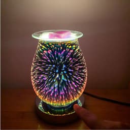 image-GEEKFUN Touch Dimming 3D Glass Aromatherapy Night Light
