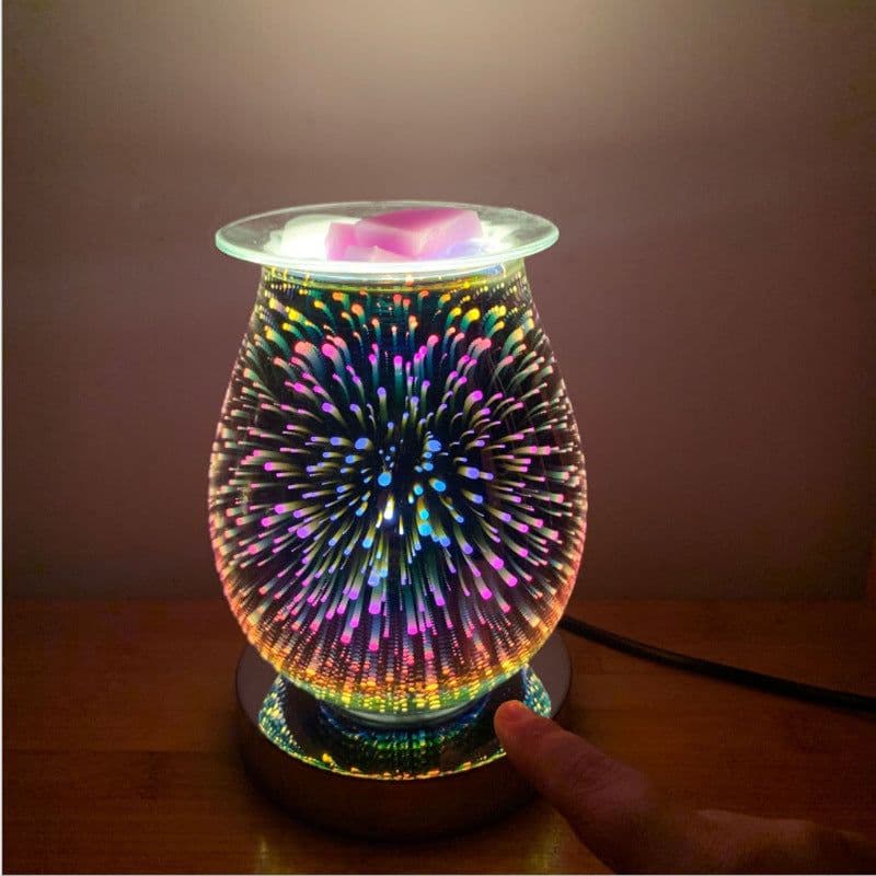 image-GEEKFUN Touch Dimming 3D Glass Aromatherapy Night Light