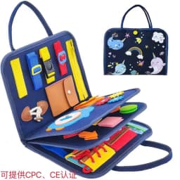 image-Children's learning board wholesale early education toys life common sense dressing tie shoelace felt bag baby felt busy board
