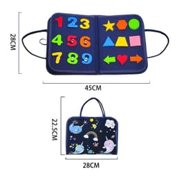 image-Children's learning board wholesale early education toys life common sense dressing tie shoelace felt bag baby felt busy board