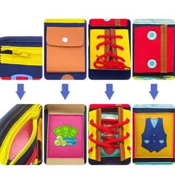 image-Children's learning board wholesale early education toys life common sense dressing tie shoelace felt bag baby felt busy board