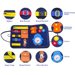 image-Children's learning board wholesale early education toys life common sense dressing tie shoelace felt bag baby felt busy board