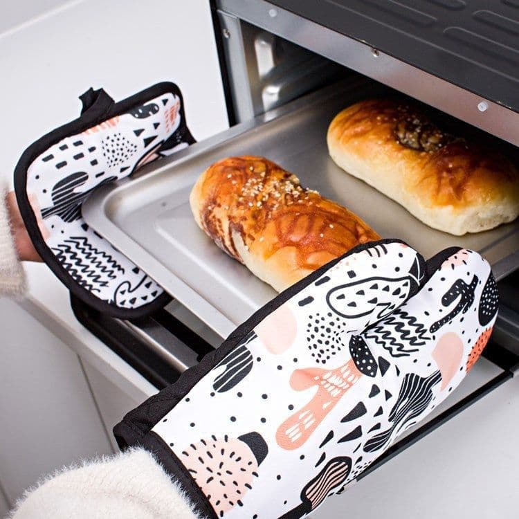 image-Baking Anti-scald BBQ Special High Temperature Resistant Microwave Oven Heat-resistant Gloves