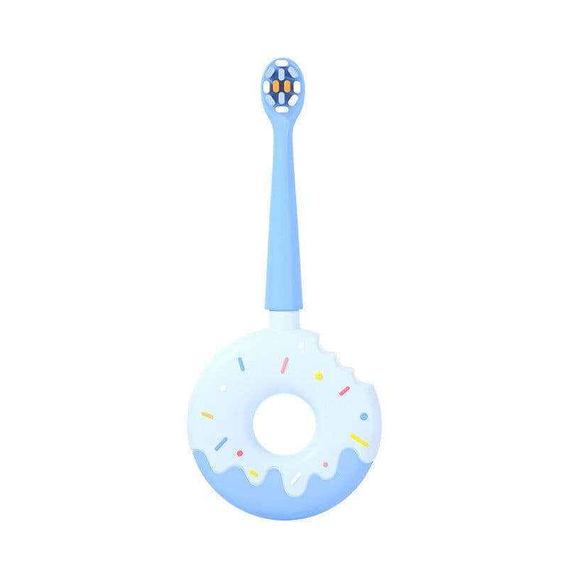 image-Children's Manual U-shaped Silicone Baby Donut Toothbrush Artifact
