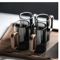 image-Household Borosilicate Glass Smoky Gray Water Cup