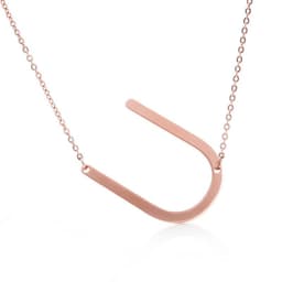 image-Fabulous Rose Gold Plated Stainless Steel Initial Letter Pendant Necklace