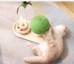 image-Pet Cat Tree Toys Cat Scratch Post Pet Furniture Scratching Post Cats Claw Scratcher Double Sisal Balls Cat Accessories