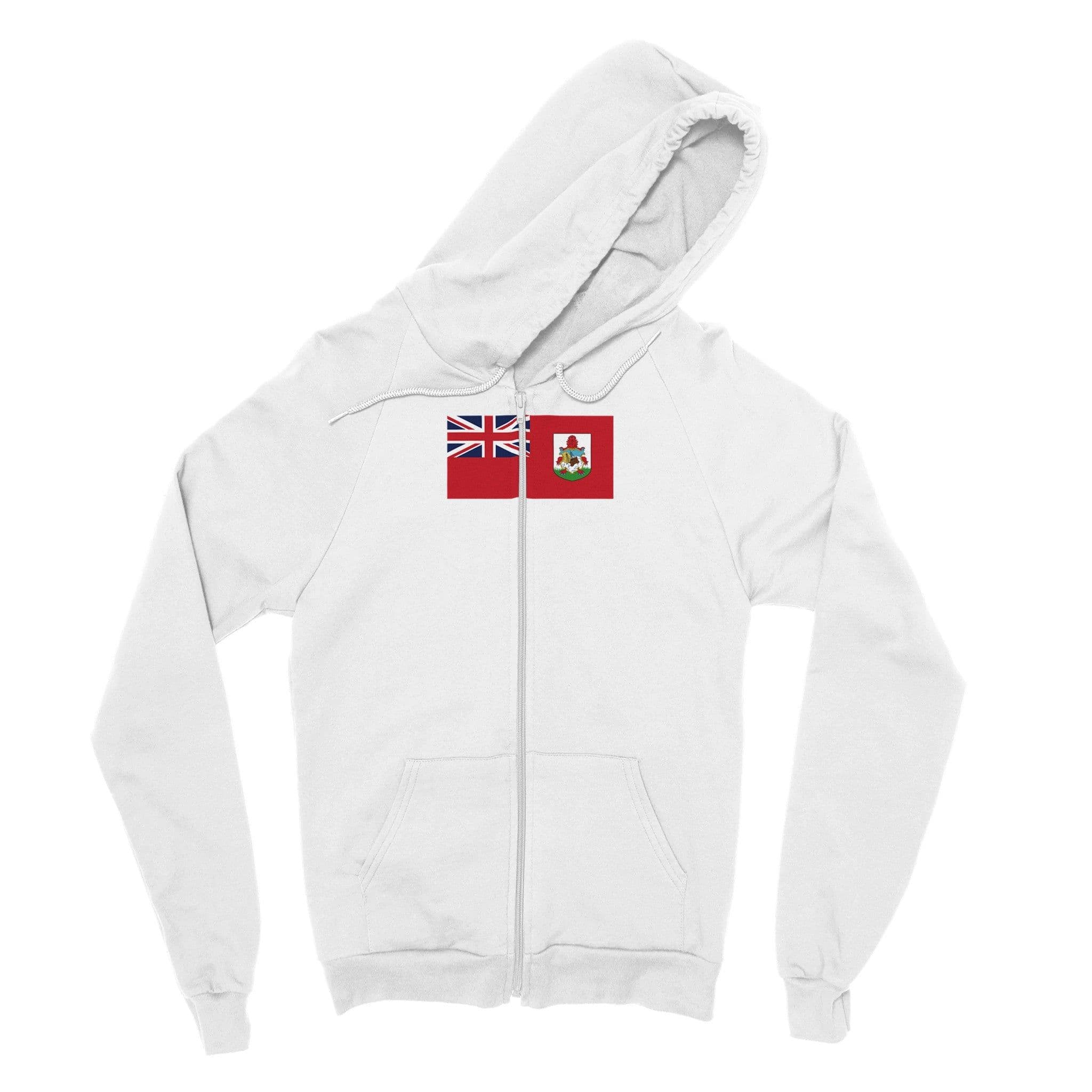 image-Drapeau des Bermudes - Sweat à capuche unisexe classique à fermeture