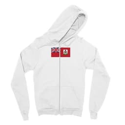 image-Drapeau des Bermudes - Sweat à capuche unisexe classique à fermeture